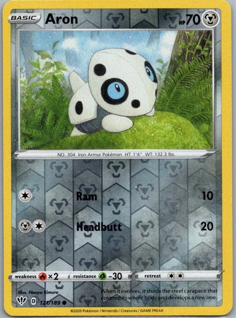 Aron [Reverse Holo] 121 Pokemon Darkness Ablaze by Moe‘s Vault on MYNTED