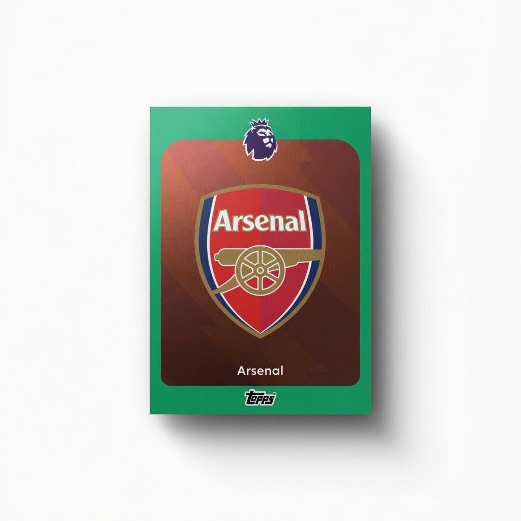 Arsenal FC Team Crest — 2025 - 26 Topps Premier League — Green Parallel - Team Card by KitRoom Cards on MYNTED