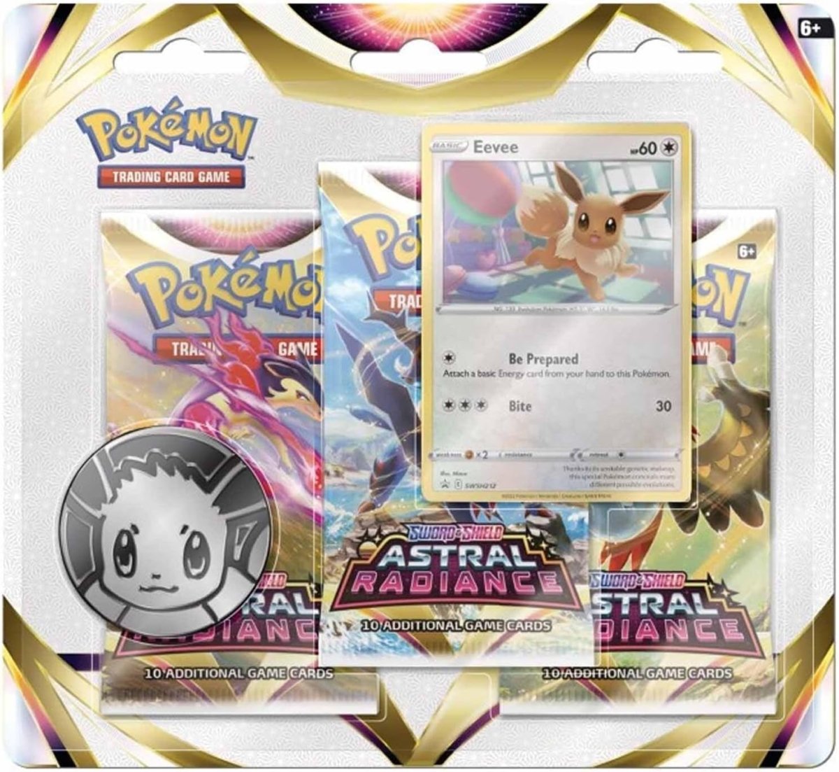 Astral Radiance 3 - Pack Blister – Eevee Promo Card & Coin – 3 Sealed Booster Packs by PlayVault on MYNTED