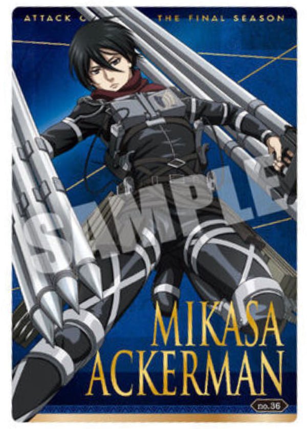 Attack on Titan (Shingeki no Kyojin) - Mikasa Ackerman - Secret Card (Sealed) by TCGDON on MYNTED