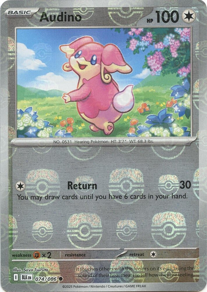 Audino - 074/086 (Master Ball Pattern) - SV: Black Bolt (BLK) by SAFAQATI on MYNTED