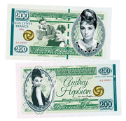 Audrey Hepburn Breakfast at Tiffany's 200 Cent Francs UNCB banknote by UNCB on MYNTED