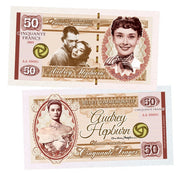 Audrey Hepburn Roman Holiday 50 Cent Francs UNCB banknote by UNCB on MYNTED