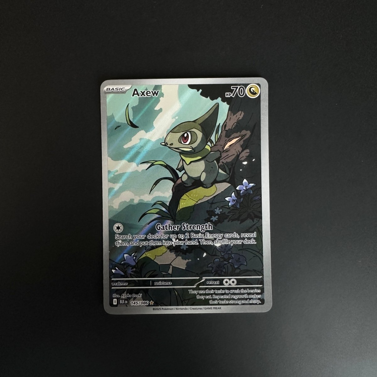 Axew Black Bolt Illustration Rare 145/086 by The Greatest on MYNTED