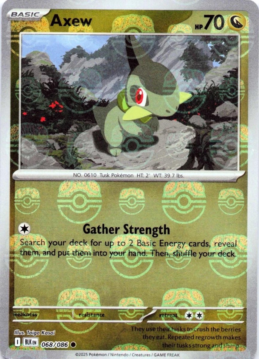Axew (Master Ball) 068 - Black Bolt (BLK) by SAFAQATI on MYNTED