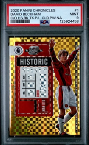 PSA 9 2020 Panini Chronicles Soccer - David Beckham - Gold Power