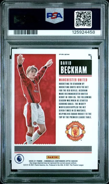 PSA 9 2020 Panini Chronicles Soccer - David Beckham - Gold Power