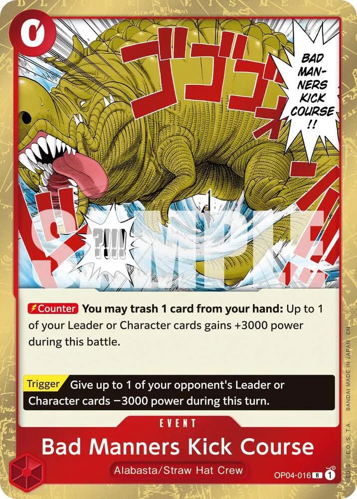 Bad Manners Kick Course (Reprint) Premium Booster -The Best- Vol. 2 R OP04-016 by Fabio’s Black Box on MYNTED
