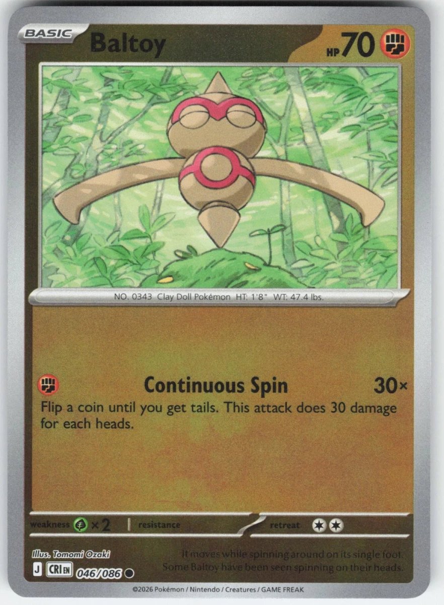 Baltoy - 046/086 (Reverse Holo) - Chaos Rising (CRI) ME04 by SAFAQATI on MYNTED