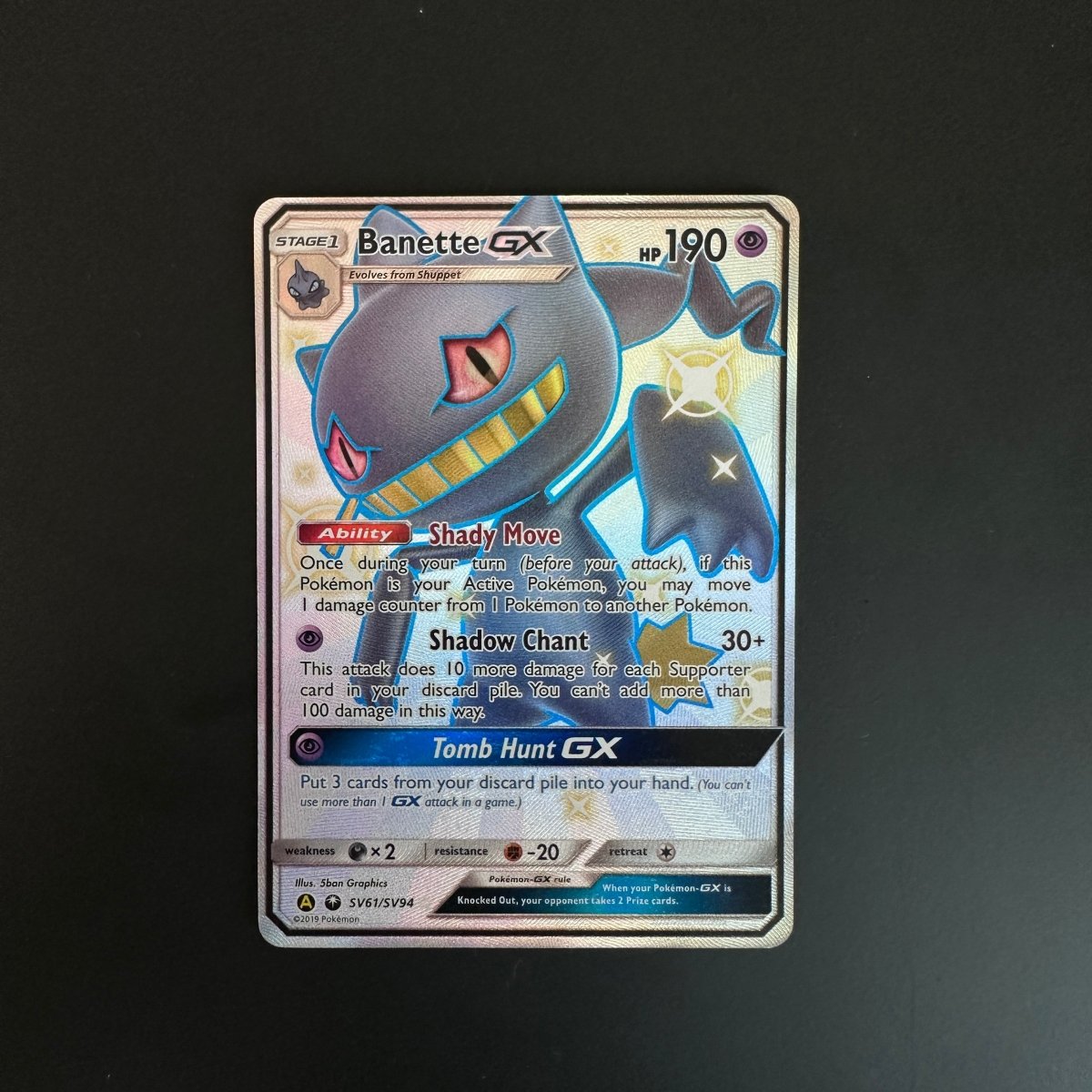 Banette GX Hidden Fates: Shiny Vault Shiny Holo Rare SV61/SV94 by The Greatest on MYNTED