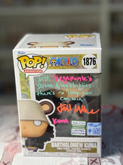 Bartholomew Kuma signed by English Voice Actor , quoted and authenticated by Luffy Collects on MYNTED
