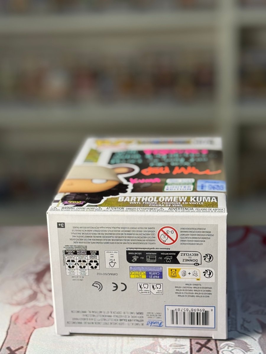 Bartholomew Kuma signed by English Voice Actor , quoted and authenticated by Luffy Collects on MYNTED