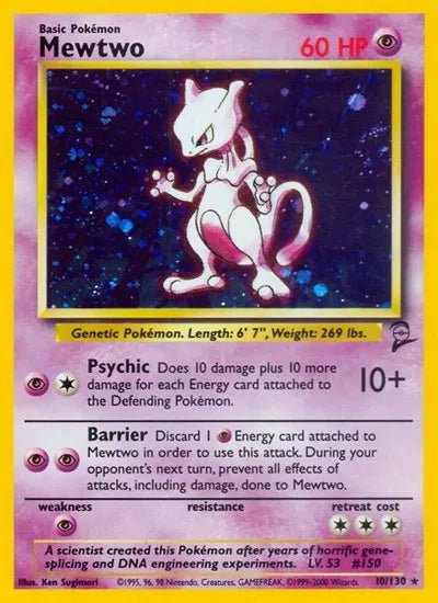 Base Set 2 Mewtwo 10 - MP by PlayVault on MYNTED
