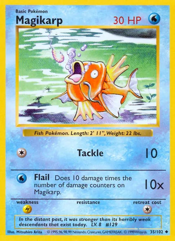 Base Set Magikarp Shadowless 35 - LP by PlayVault on MYNTED