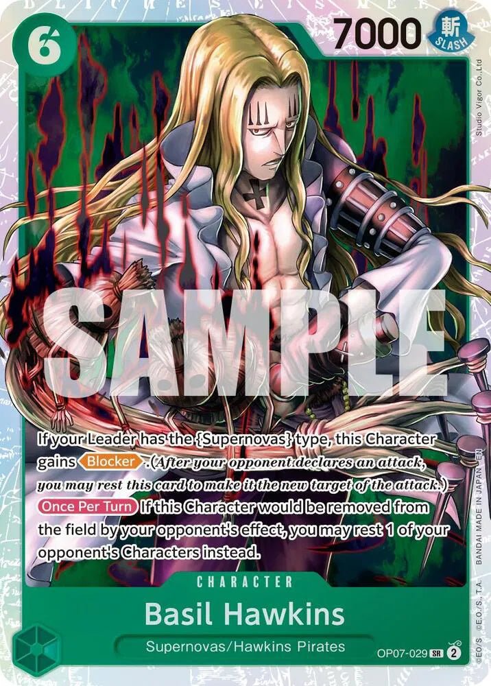 Basil Hawkins - OP07-029 (Reprint) Premium Booster -The Best- Vol. 2 SR OP07-029 by Fabio’s Black Box on MYNTED