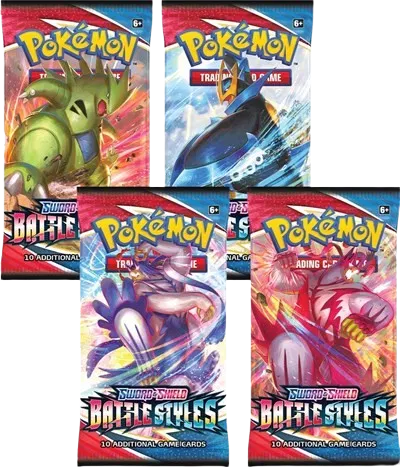 Battle Styles Booster Pack Art Bundle [Set of 4] Battle Styles Sealed by Marnie’s TCG on MYNTED