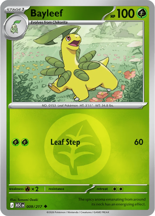 Bayleef - 009/217 - Reverse Holofoil (Energy Symbol Pattern) by The Archive Stop on MYNTED