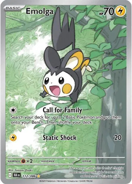 Emolga - Black Bolt - IR 112/086 - English