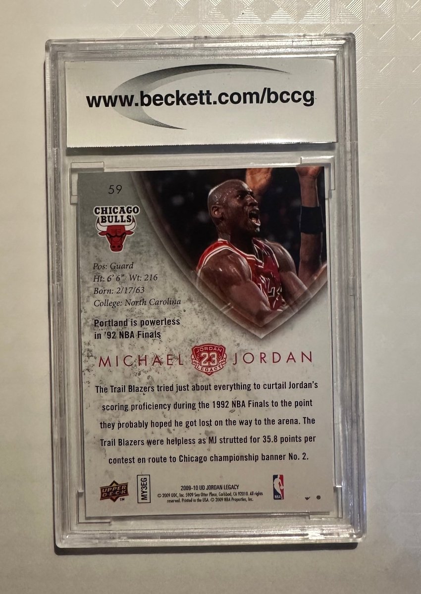 BCCG 10 GEM MINT GOLD 2009 - 10 Upper Deck Michael Jordan Legacy 59 by Coolectibles on MYNTED