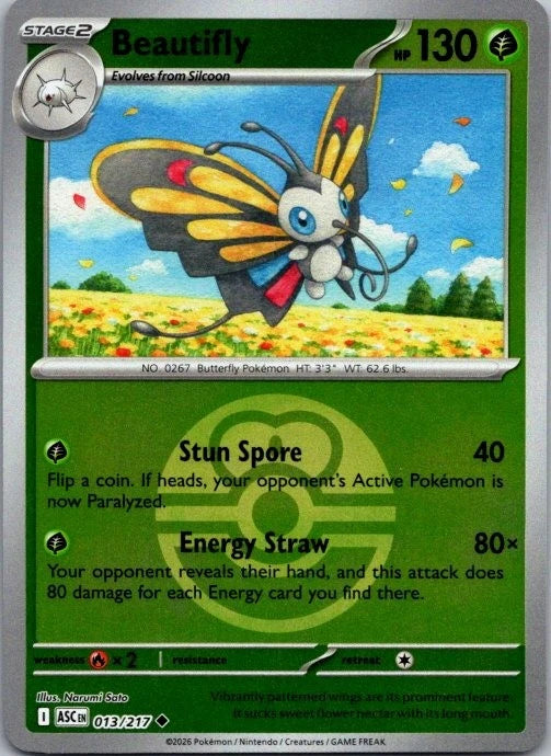 Beautifly - 013/217 (Love Ball) - ME: Ascended Heroes (ASC) by SAFAQATI on MYNTED