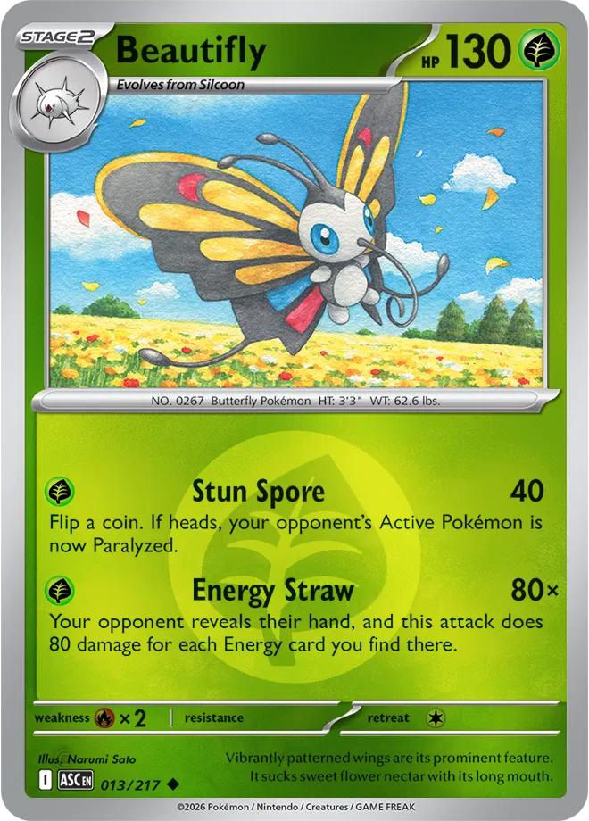 Beautifly - 013/217 - Reverse Holofoil (Energy Symbol Pattern) by The Archive Stop on MYNTED