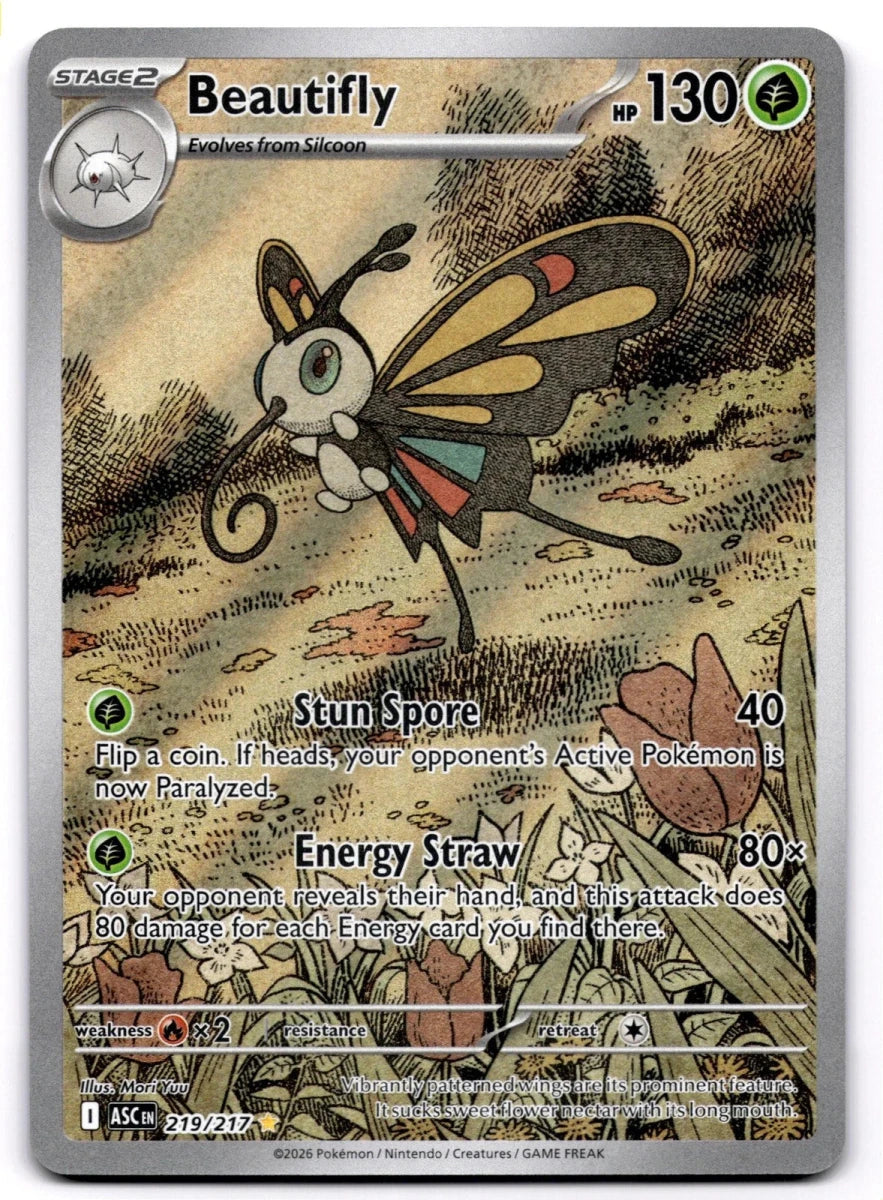 Beautifly Illustration Rare ME: Ascended Heroes 219/217 Pokemon by Desert Pirates on MYNTED