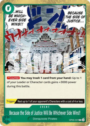 Because the Side of Justice Will Be Whichever Side Wins!! (Reprint) Premium Booster -The Best- Vol. 2 R OP05-037 by Fabio’s Black Box on MYNTED