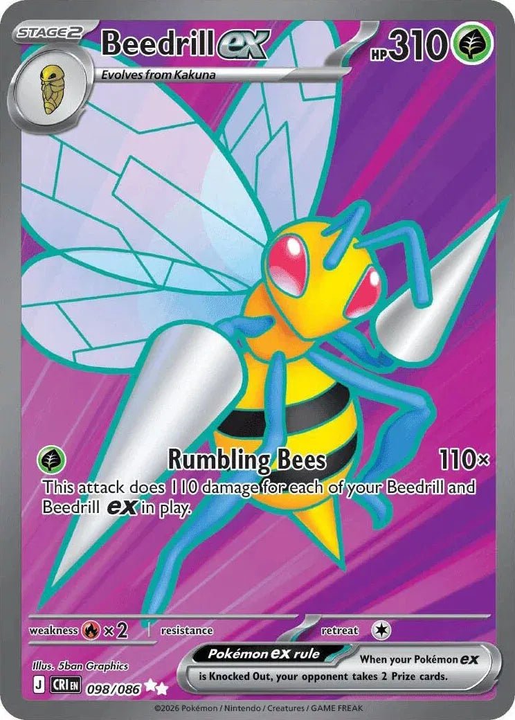 Beedrill ex - 098/086 - ME04: Chaos Rising (CRI) by P0kellector on MYNTED