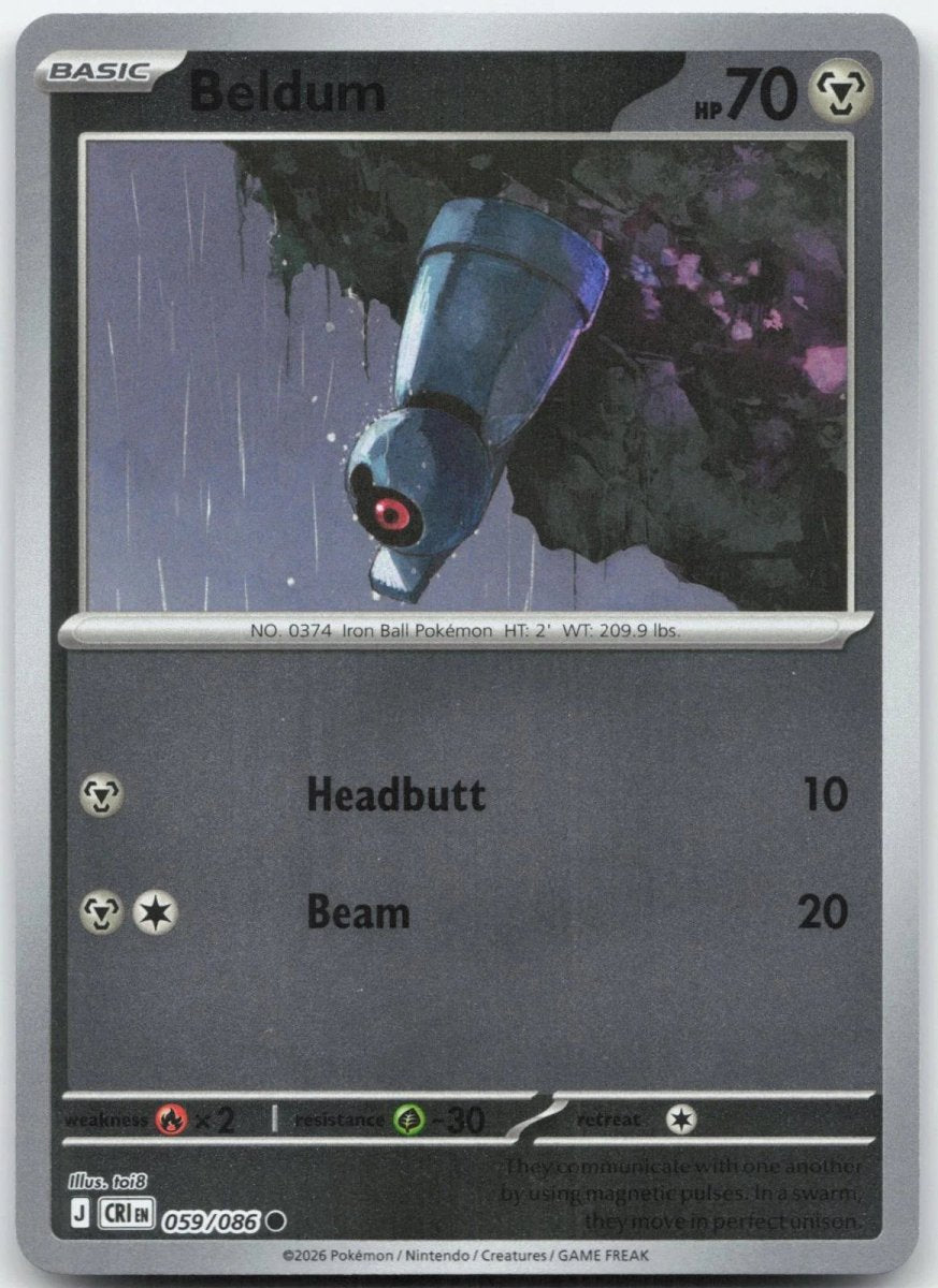 Beldum - 059/086 (Reverse Holo) - Chaos Rising (CRI) ME04 by SAFAQATI on MYNTED
