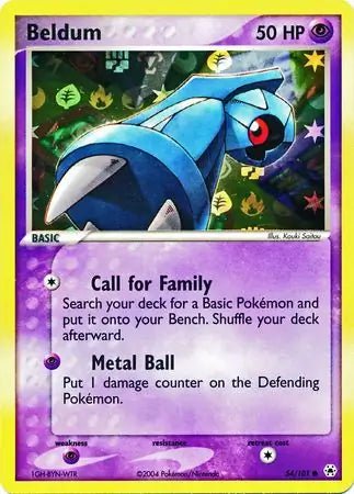 Beldum (54) EX Hidden Legends Common • 54 Reverse Holofoil by Marnie’s TCG on MYNTED