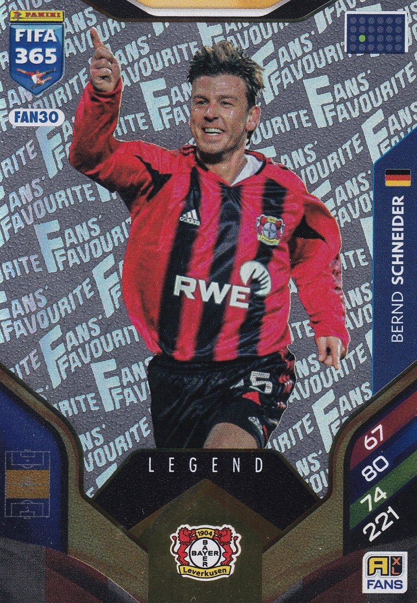 Bernd Schneider Fan Favourite Legend Bayer Leverkusen FAN30 - Panini Fifa 365 Adrenalyn XL 2026. by shad0wknightTCG on MYNTED