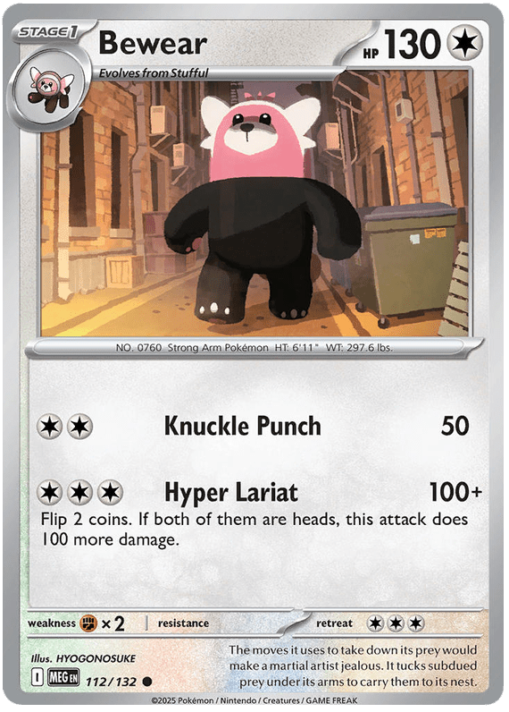 Bewear 112/132 Common | Mega Evolution by Worth the XP on MYNTED