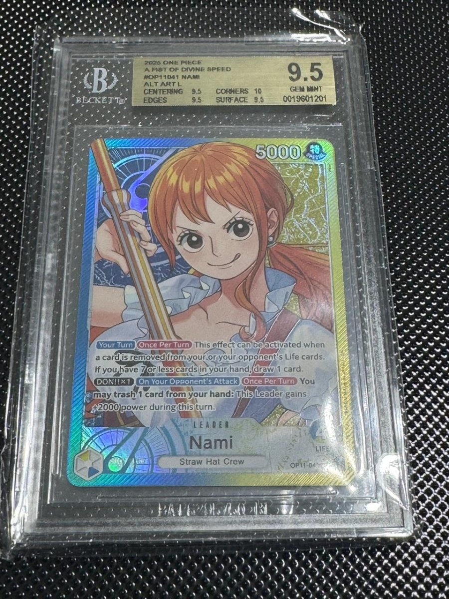 BGS 9.5 GEM MINT - Nami Leader Alt Art - A Fist of Divine Speed - OP11 - 041 by TBD TCG on MYNTED