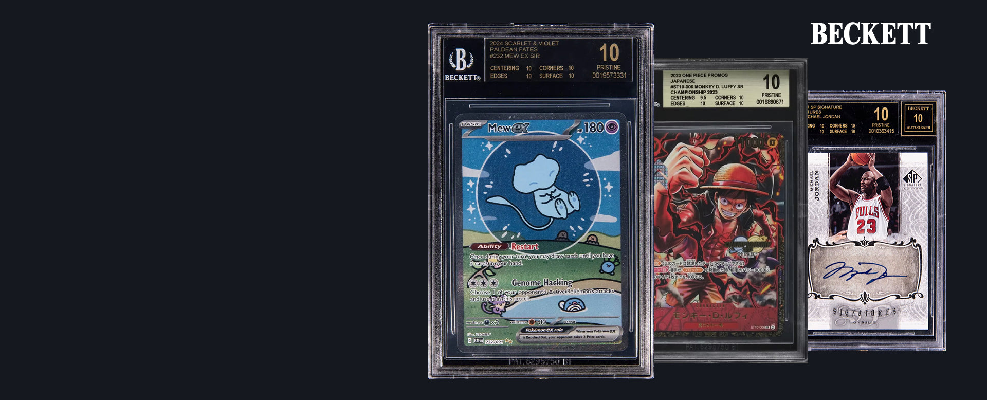 Premium Beckett BGS card authentication and grading services in the UAE by MYNTED.