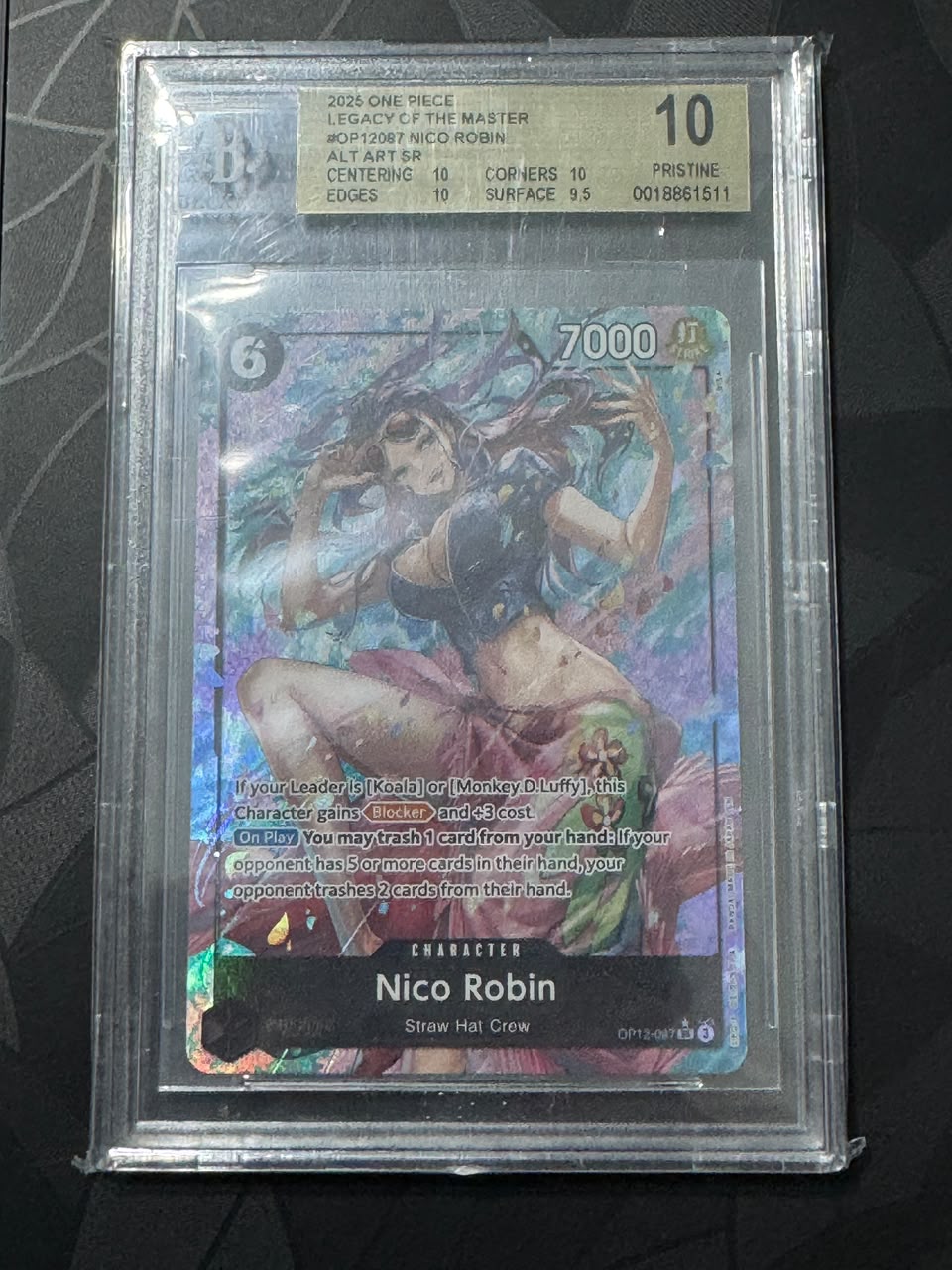 BGS 10 PRISTINE - Nico Robin ALT ART SR - Legacy of the Master - OP12-087