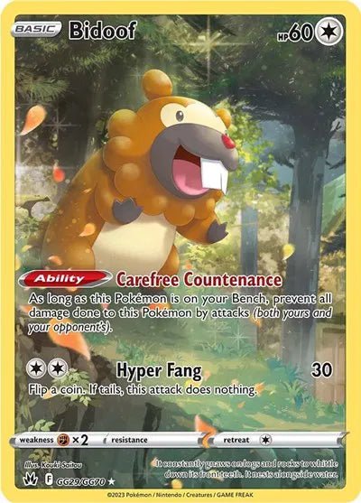 Bidoof - Crown Zenith: Galarian Gallery - HR GG29/GG70 - English by MechaKai Collectibles on MYNTED