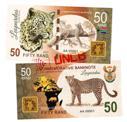 Big African Five Series - Leopard 50 Rands UNCB banknote by UNCB on MYNTED