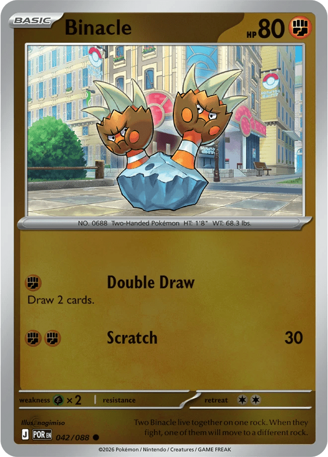 Binacle 042/088 Reverse Holo | Mega Evolution – Perfect Order by Worth the XP on MYNTED