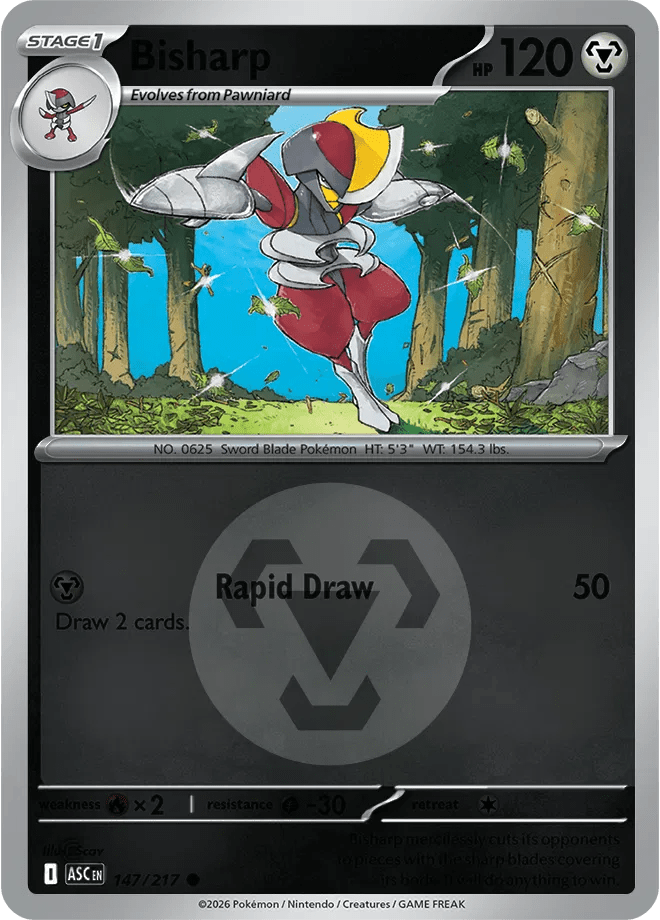 Bisharp (Energy Symbol Pattern) Ascended Heroes Common 147/217 by Shark Pop Culture on MYNTED