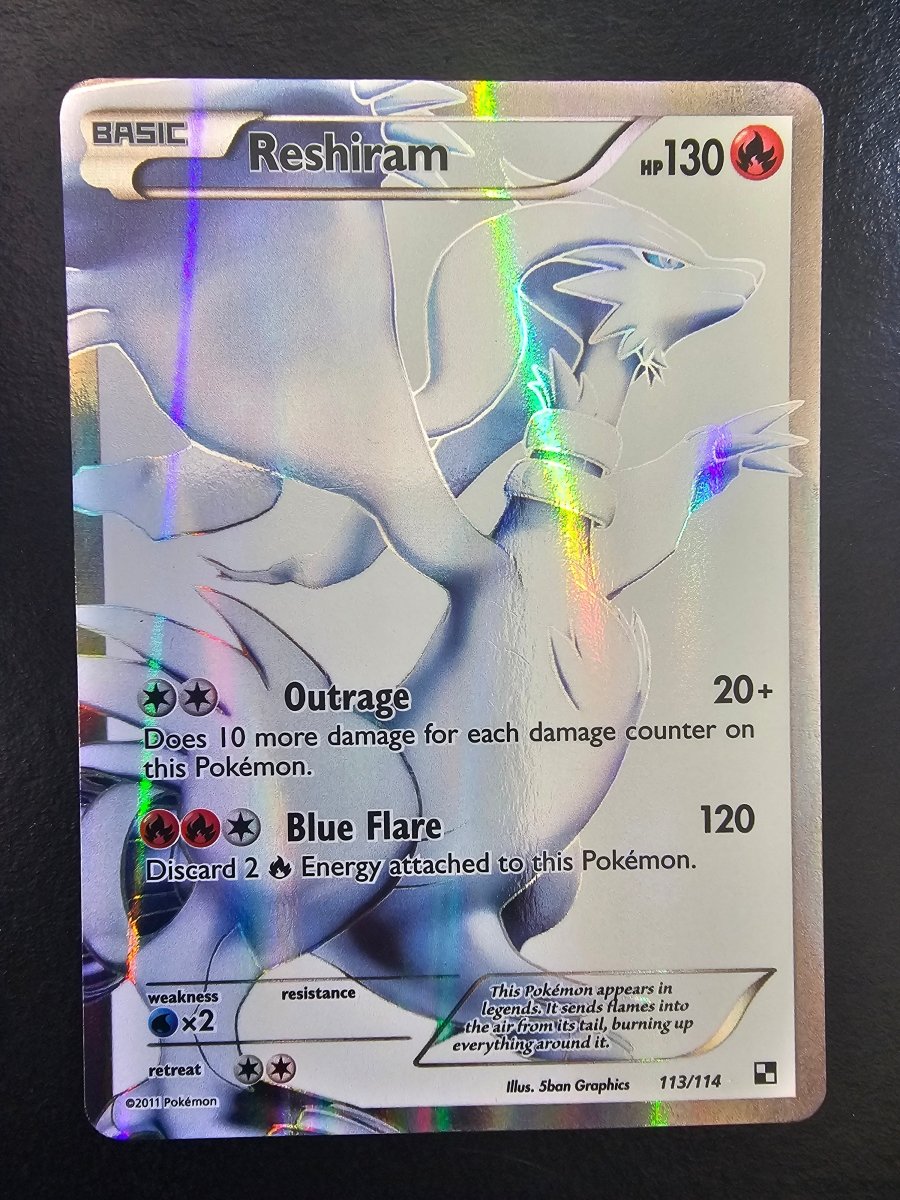 Black and White Reshiram 113 - LP by PlayVault on MYNTED