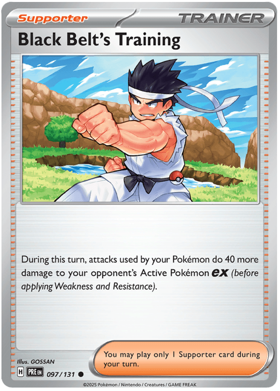 Black Belt's Training 097/131 Common | Scarlet & Violet – Prismatic Evolutions by Worth the XP on MYNTED