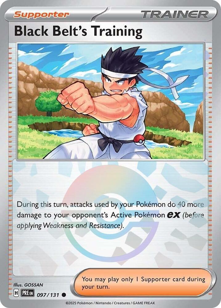 Black Belt's Training - 097/131 (Poke Ball Pattern) - SV: Prismatic Evolutions (PRE) by SAFAQATI on MYNTED