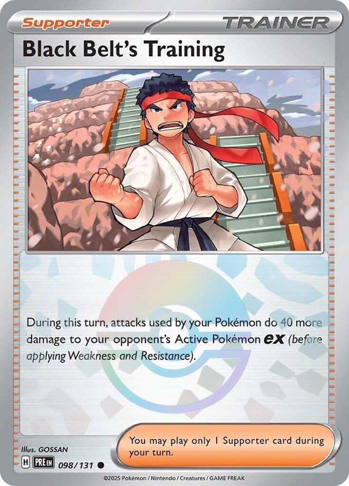 Black Belt's Training - 098/131 (Poke Ball Pattern) - SV: Prismatic Evolutions (PRE) by SAFAQATI on MYNTED
