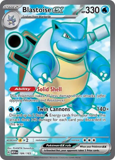 Blastoise Ex 184/165 - 151 - Ultra Rare by Light Collectibles on MYNTED