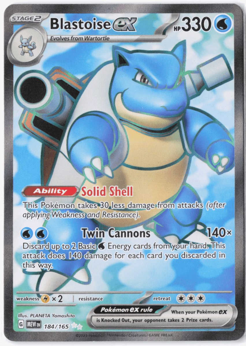 Blastoise ex SV: 151 Ultra Rare 184/165 by Schmutzfink TCG on MYNTED