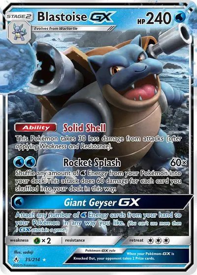 Blastoise GX 35 (Unbroken Bonds) by Calibre on MYNTED
