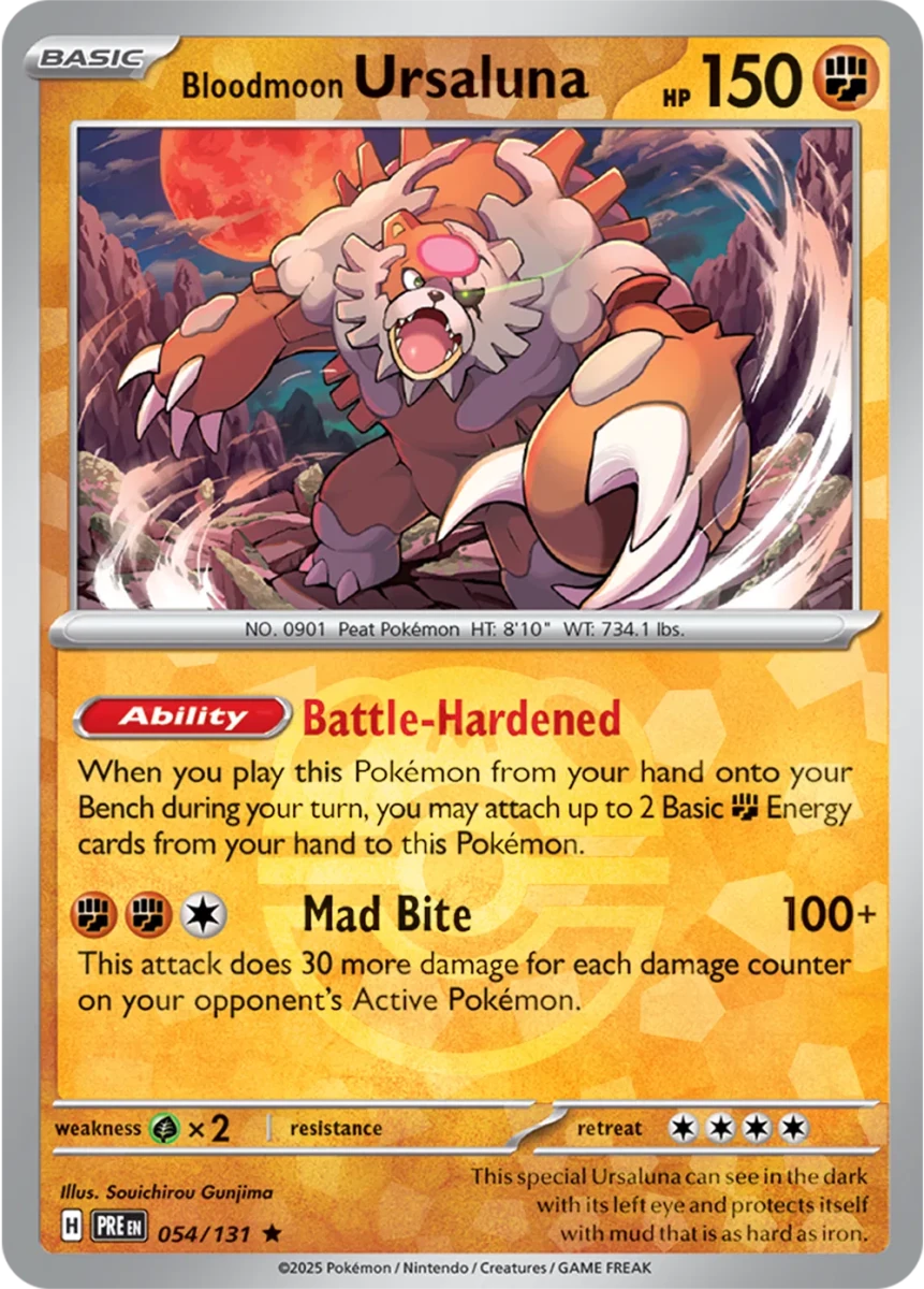 Bloodmoon Ursaluna (Master Ball Pattern) 054/131 (Prismatic Evolutions) by Mikeepulls on MYNTED