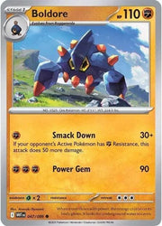 Boldore White Flare Common 047/086 Reverse Holofoil by Fabio’s Black Box on MYNTED