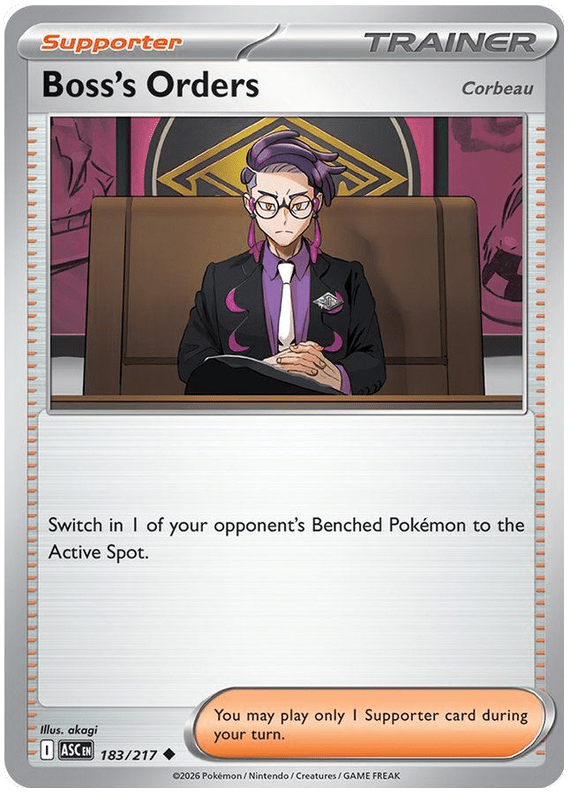 Boss's Orders [Corbeau] 183/217 Uncommon | Mega Evolution – Ascended Heroes by Worth the XP on MYNTED