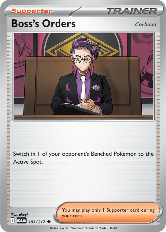 Boss's Orders [Corbeau] Ascended Heroes Uncommon 183/217 NORMAL by The Greatest on MYNTED
